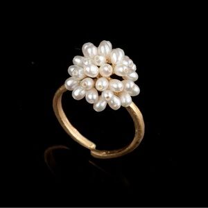 Michael Michaud “Dandelion” 14kt gold over Silver with Freshwater Pearls